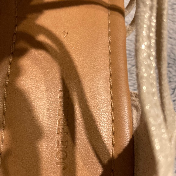 👠BOGO FREE👠JOE FRESH💫Women’s Sparkly Beige Strappy Zipper Sandals - Picture 7 of 8